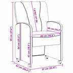 Esszimmerstühle mit Rollen 2 pcs Dunkelgrün 57 x 67 x 95 cm