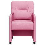 Esszimmerstühle mit Rollen 2 pcs Rosa 57 x 67 x 95 cm Stoff