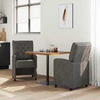 Esszimmerstühle mit Rollen 2 pcs Schwarz 58 x 67 x 97 cm