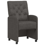 Esszimmerstühle mit Rollen 2 pcs Schwarz 58 x 67 x 97 cm