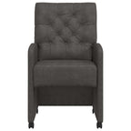 Esszimmerstühle mit Rollen 2 pcs Schwarz 58 x 67 x 97 cm