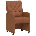 Esszimmerstühle mit Rollen 2 pcs Braun 58 x 67 x 97 cm