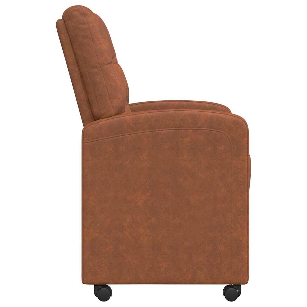 Esszimmerstühle mit Rollen 2 pcs Braun 58 x 67 x 97 cm