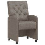 Esszimmerstühle mit Rollen 2 pcs Grau 58 x 67 x 97 cm