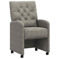 Esszimmerstühle mit Rollen 2 pcs Hellgrau 58 x 67 x 97 cm