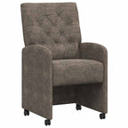 Esszimmerstühle mit Rollen 2 pcs Dunkelgrau 58 x 67 x 97 cm
