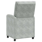 Esszimmerstühle mit Rollen 2 pcs Hellgrau 58 x 67 x 97 cm Samt