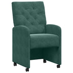 Esszimmerstühle mit Rollen 2 pcs Dunkelgrün 58 x 67 x 97 cm