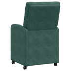 Esszimmerstühle mit Rollen 2 pcs Dunkelgrün 58 x 67 x 97 cm