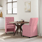 Esszimmerstühle mit Rollen 2 pcs Rosa 58 x 67 x 97 cm Samt