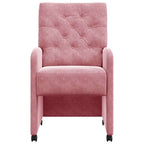 Esszimmerstühle mit Rollen 2 pcs Rosa 58 x 67 x 97 cm Samt