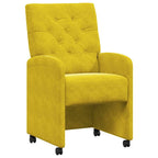 Esszimmerstühle mit Rollen 2 pcs Gelb 58 x 67 x 97 cm Samt