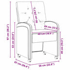 Esszimmerstühle mit Rollen 2 pcs Gelb 58 x 67 x 97 cm Samt