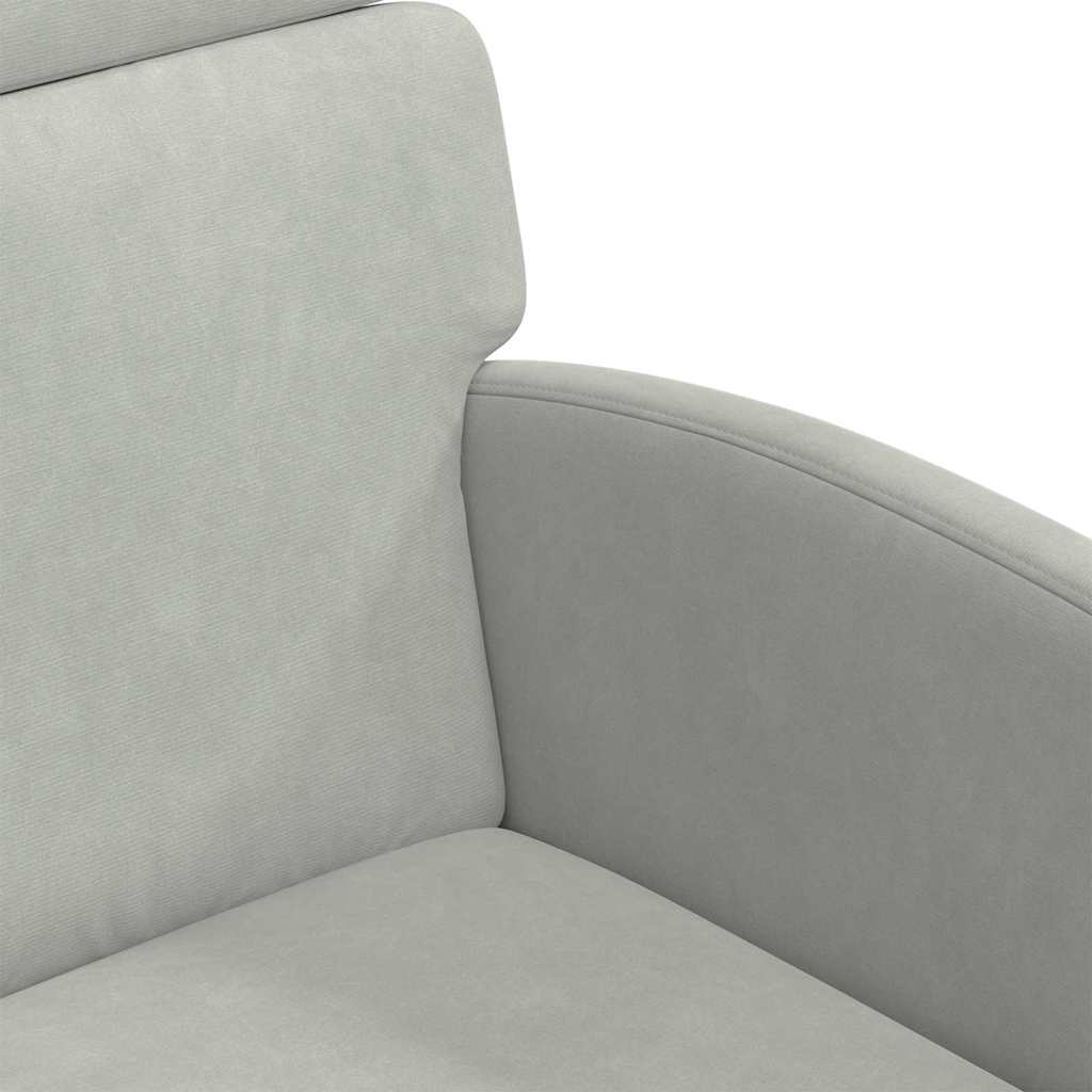 Esszimmerstühle mit Rollen 2 pcs Hellgrau 58 x 65 x 98 cm Samt
