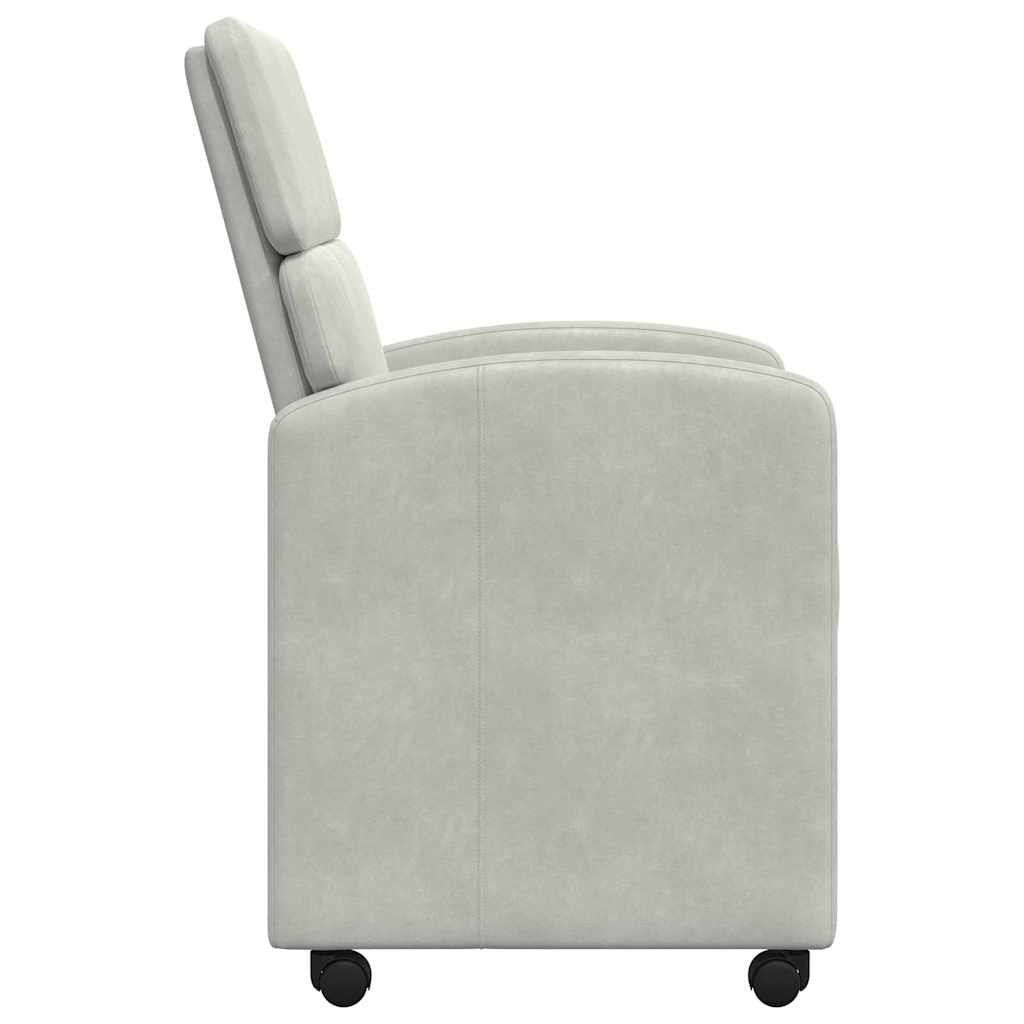 Esszimmerstühle mit Rollen 2 pcs Hellgrau 58 x 65 x 98 cm Samt