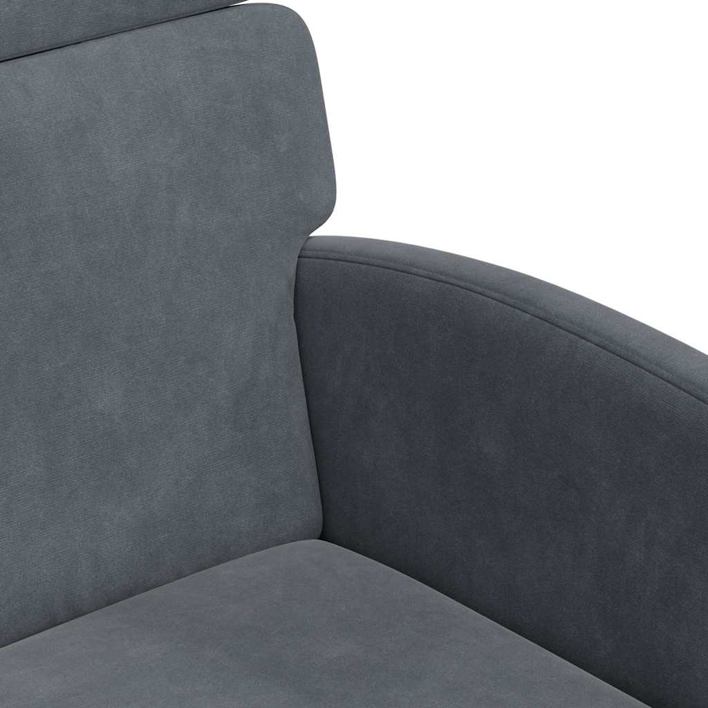 Esszimmerstühle mit Rollen 2 pcs Dunkelgrau 58 x 65 x 98 cm
