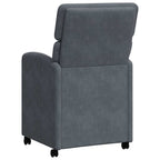 Esszimmerstühle mit Rollen 2 pcs Dunkelgrau 58 x 65 x 98 cm