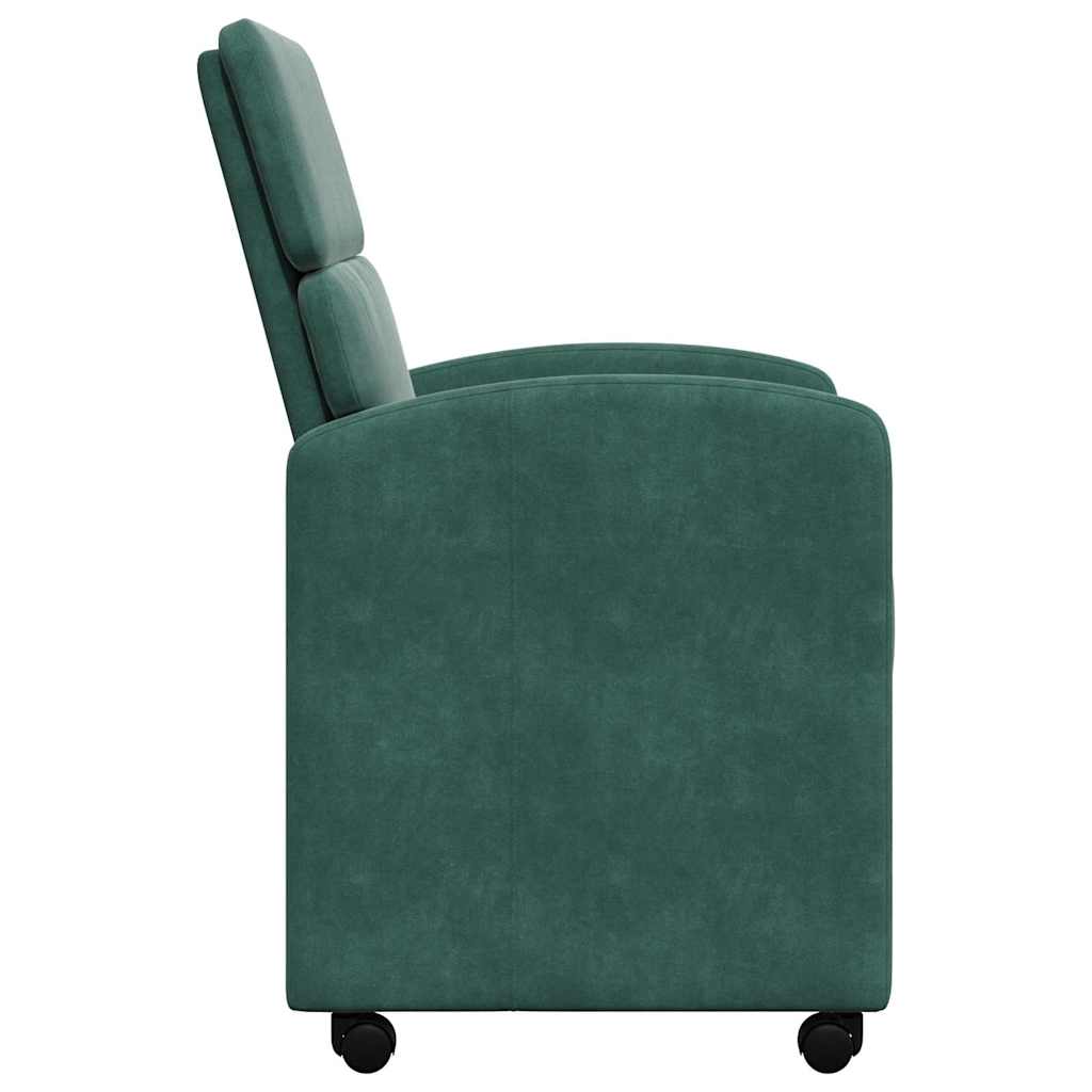 Esszimmerstühle mit Rollen 2 pcs Dunkelgrün 58 x 65 x 98 cm
