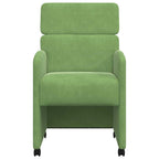 Esszimmerstühle mit Rollen 2 pcs Hellgrün 58 x 65 x 98 cm Samt