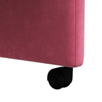 Esszimmerstühle mit Rollen 2 pcs Weinrot 58 x 65 x 98 cm Samt