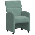 Esszimmerstühle mit Rollen 2 pcs Meergrün 58 x 65 x 98 cm Samt
