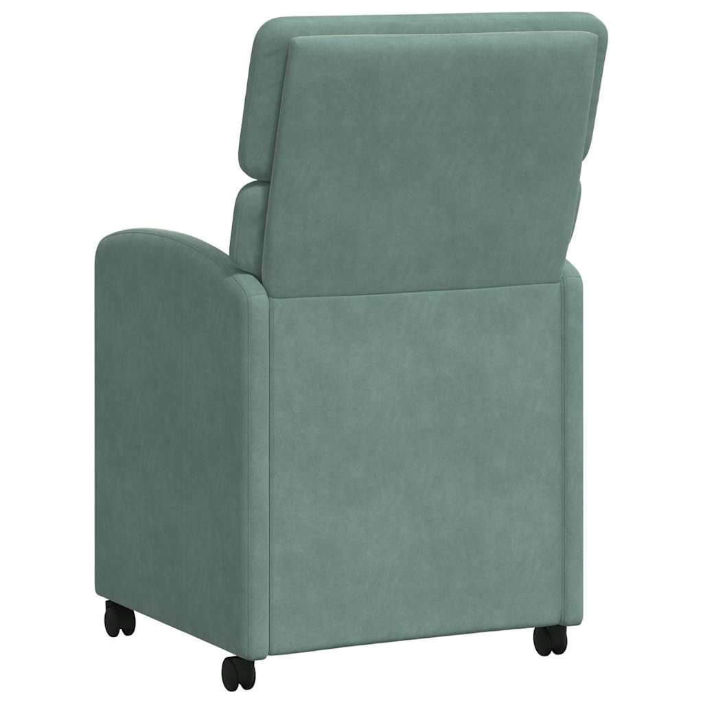 Esszimmerstühle mit Rollen 2 pcs Meergrün 58 x 65 x 98 cm Samt