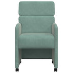 Esszimmerstühle mit Rollen 2 pcs Meergrün 58 x 65 x 98 cm Samt