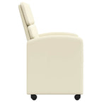 Esszimmerstühle mit Rollen 2 pcs Creme 58 x 65 x 98 cm