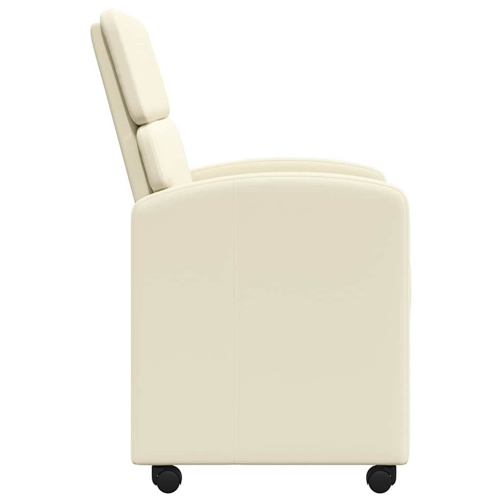 Esszimmerstühle mit Rollen 2 pcs Creme 58 x 65 x 98 cm