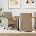 Esszimmerstühle mit Rollen 2 pcs Cappuccino 58 x 65 x 98 cm