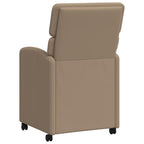 Esszimmerstühle mit Rollen 2 pcs Cappuccino 58 x 65 x 98 cm