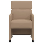 Esszimmerstühle mit Rollen 2 pcs Cappuccino 58 x 65 x 98 cm