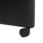 Esszimmerstühle mit Rollen 2 pcs Schwarz 58 x 65 x 98 cm