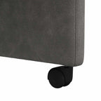 Esszimmerstühle mit Rollen 2 pcs Schwarz 58 x 67 x 97 cm