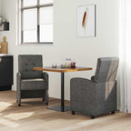 Esszimmerstühle mit Rollen 2 pcs Schwarz 58 x 67 x 97 cm