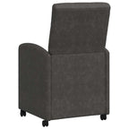 Esszimmerstühle mit Rollen 2 pcs Schwarz 58 x 67 x 97 cm
