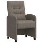 Esszimmerstühle mit Rollen 2 pcs Grau 58 x 67 x 97 cm