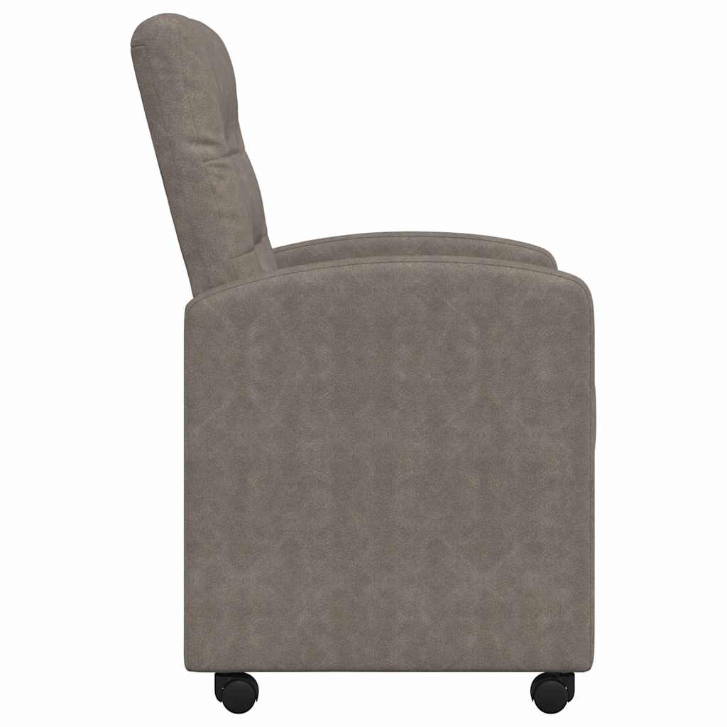 Esszimmerstühle mit Rollen 2 pcs Grau 58 x 67 x 97 cm