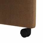 Esszimmerstühle mit Rollen 2 pcs Braun 58 x 67 x 97 cm