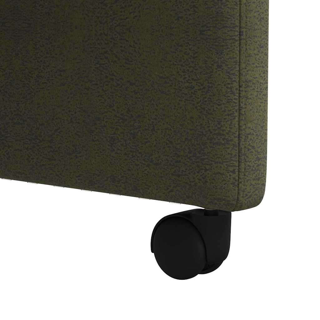 Esszimmerstühle mit Rollen 2 pcs Armeegrün 58 x 67 x 97 cm