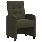Esszimmerstühle mit Rollen 2 pcs Armeegrün 58 x 67 x 97 cm