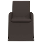 Esszimmerstühle 2 pcs Dunkelgrau 57 x 67 x 95 cm Leinen