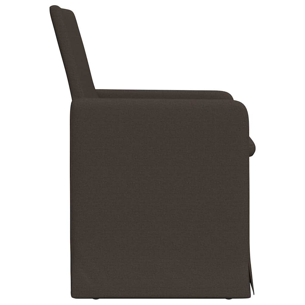Esszimmerstühle 2 pcs Dunkelgrau 57 x 67 x 95 cm Leinen