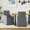 Esszimmerstühle 2 pcs Dunkelgrau 57 x 67 x 95 cm Stoff