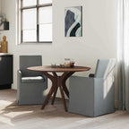 Esszimmerstühle 2 pcs Dunkelgrau 57 x 67 x 95 cm Stoff
