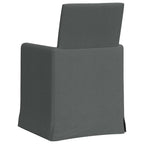 Esszimmerstühle 2 pcs Dunkelgrau 57 x 67 x 95 cm Stoff
