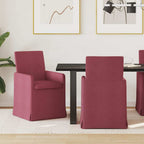Esszimmerstühle 2 pcs Weinrot 57 x 67 x 95 cm Stoff