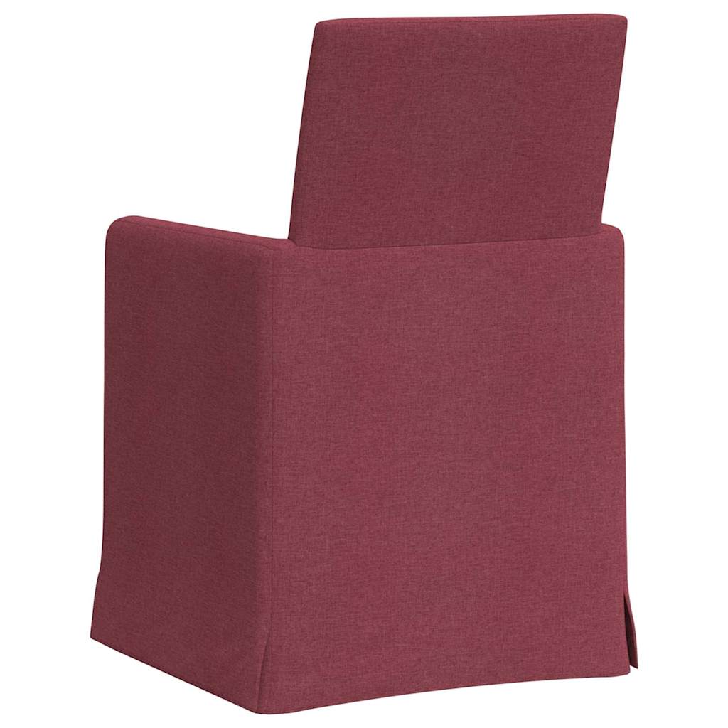 Esszimmerstühle 2 pcs Weinrot 57 x 67 x 95 cm Stoff