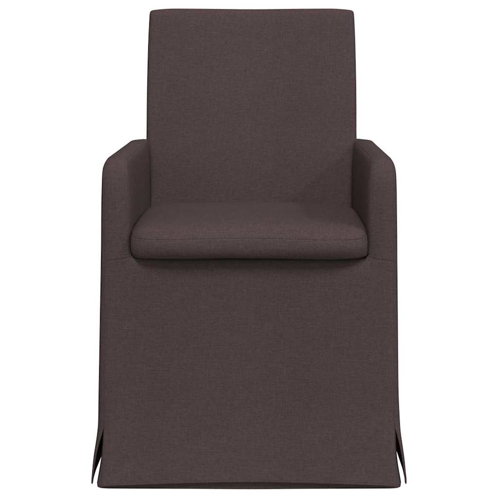 Esszimmerstühle 2 pcs Dunkelbraun 57 x 67 x 95 cm Stoff