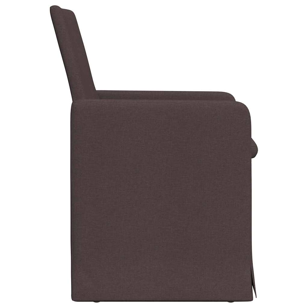 Esszimmerstühle 2 pcs Dunkelbraun 57 x 67 x 95 cm Stoff